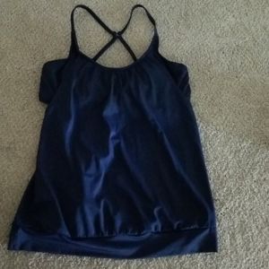 Athleta blousy tankini in dress blue.  Size 36 B/C